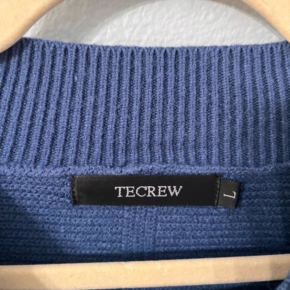 Tecrew Batwing Long Sleeve Crew Neck Sweater in Blue Size L NWOT - Picture 6 of 7